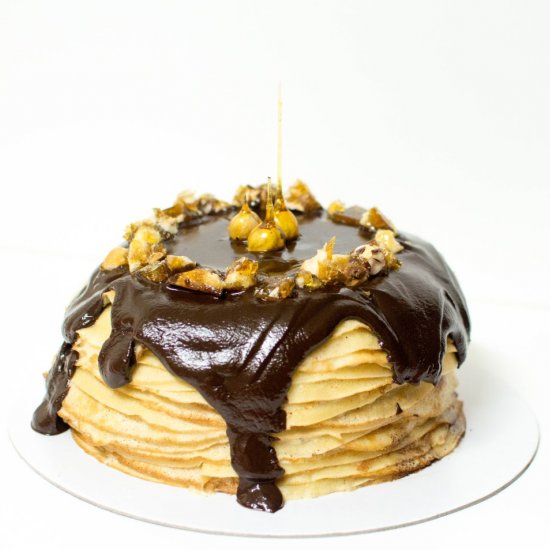 Chocolate Hazelnut Crepe Cake