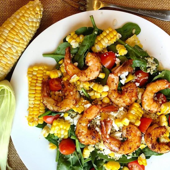 Healthy Summer Salad with Shrimp