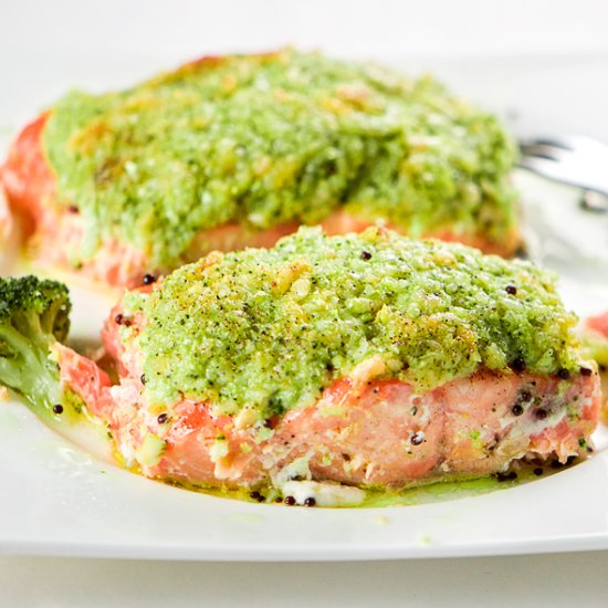 Pesto Baked Salmon