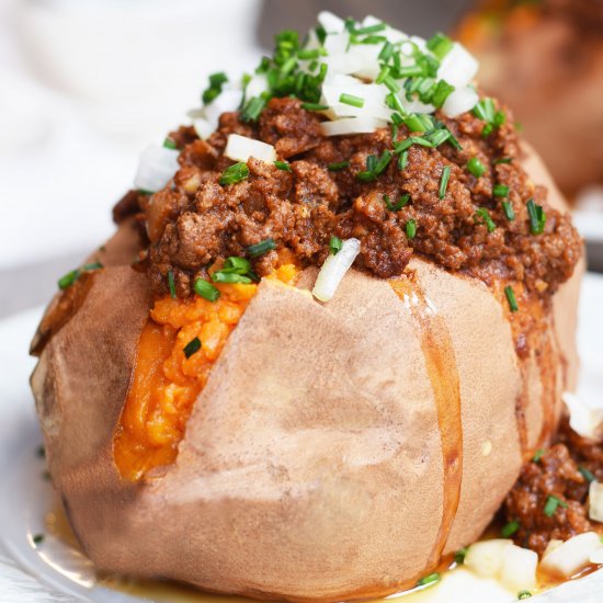 Enchilada Stuffed Sweet Potatoes