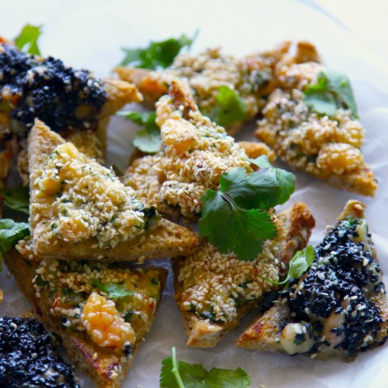 Chunky Sesame Prawn Toasts