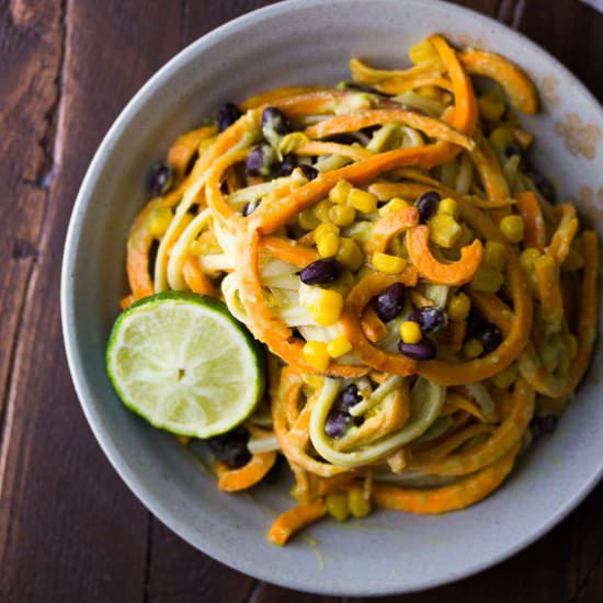 Sweet Potato Noodles with Avocado S