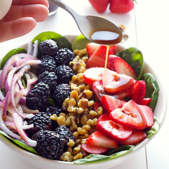 Berry Walnut Spinach Salad