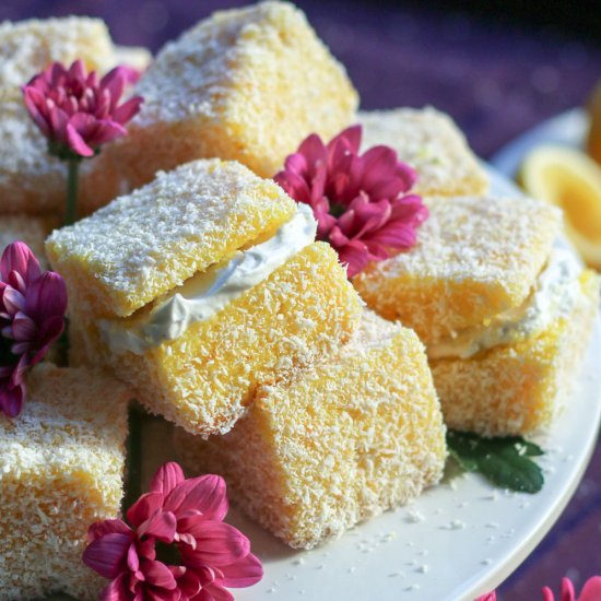 Lemon Lamingtons