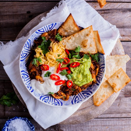 Chicken chili bowls