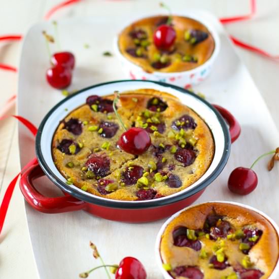 Cherry creamy clafoutis