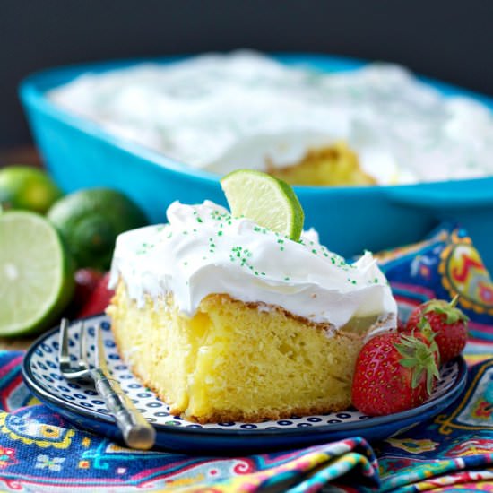 Margarita Poke Cake