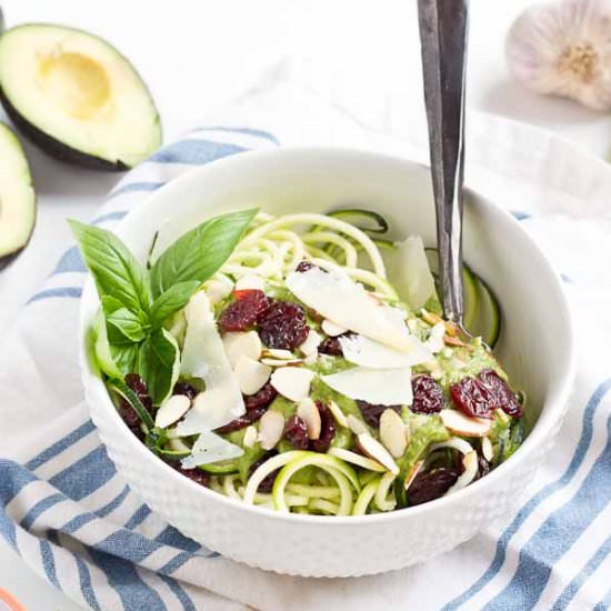 Zucchini Noodles w Avocado Sauce