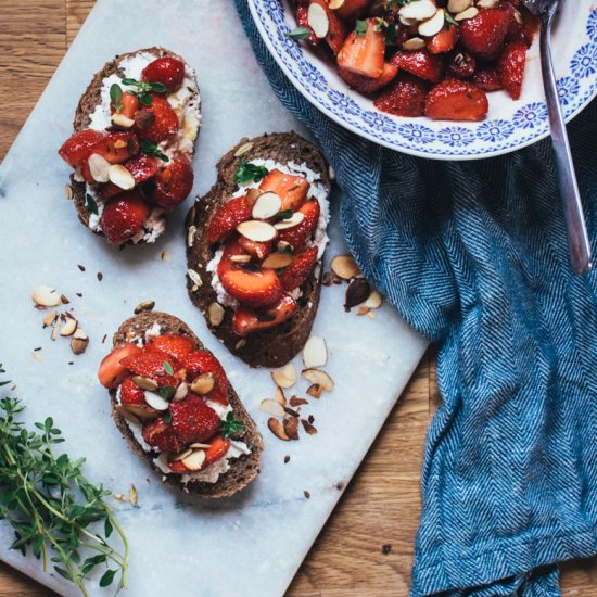 Strawberry, Ricotta, and Rye Tartin