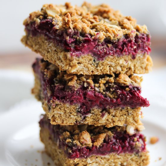 Whole Wheat Blackberry Oat Bars