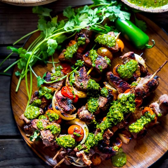 Grilled Chilean Beef Skewers