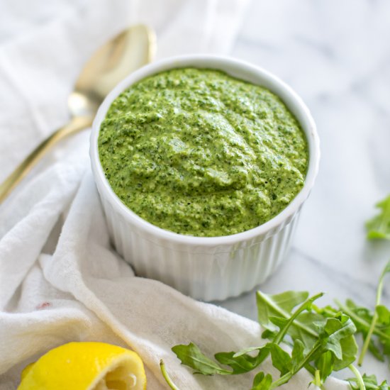 Homemade Arugula Pesto Sauce