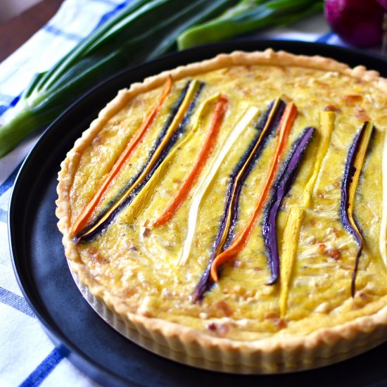 Rainbow Carrot Quiche (Dairy Free)