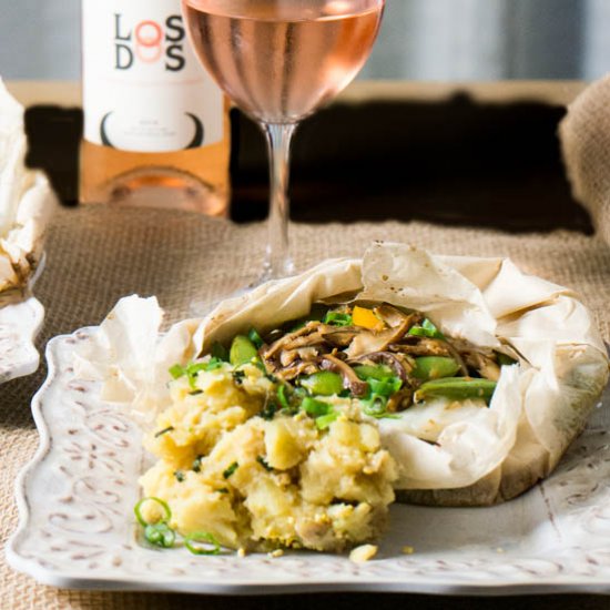 Shiitake Ginger Fish In Parchment