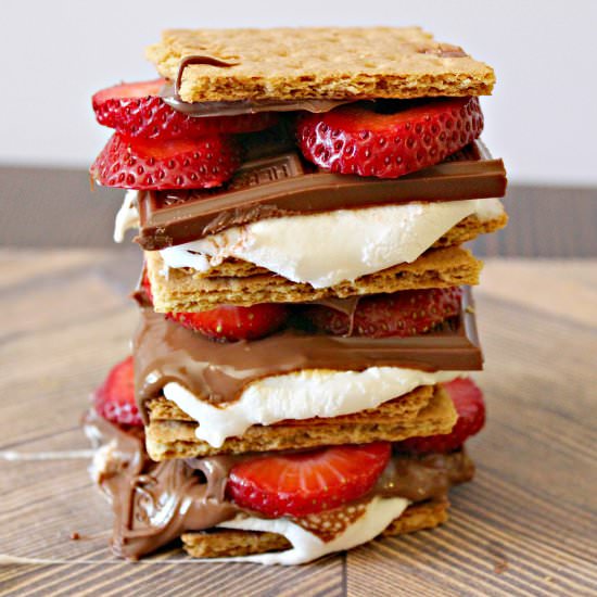 Strawberry Nutella S’mores