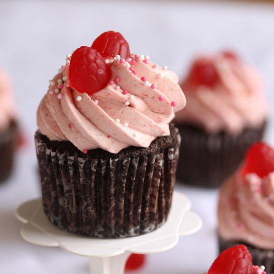 Chocolate Raspberry Cupcakes