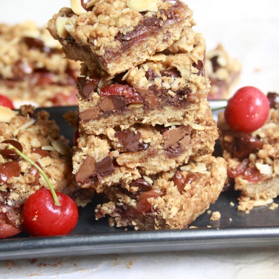 Roasted Cherry Chocolate Bars