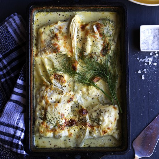 Creamy Fish and Fennel Bake