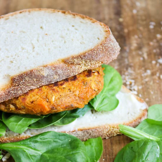 Butternet Squash & Bean Burger