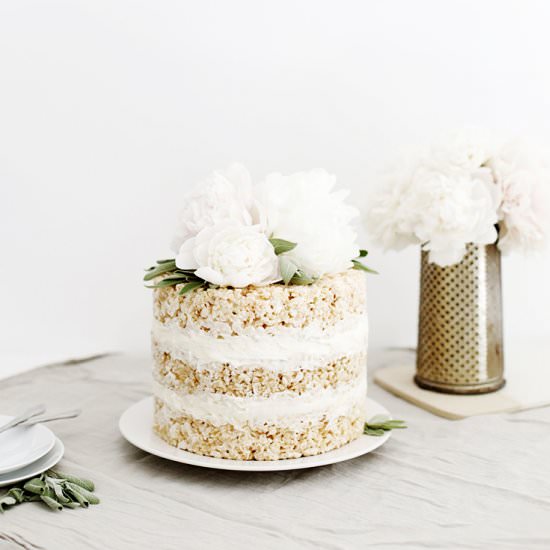 Floral Rice Krispie Cake