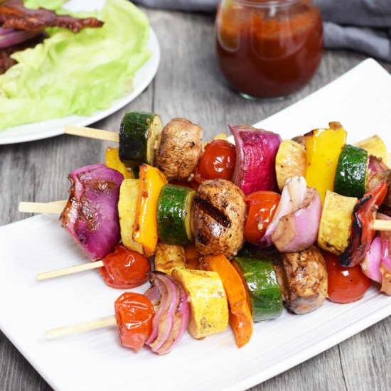 Balsamic Grilled Veggie Kabobs