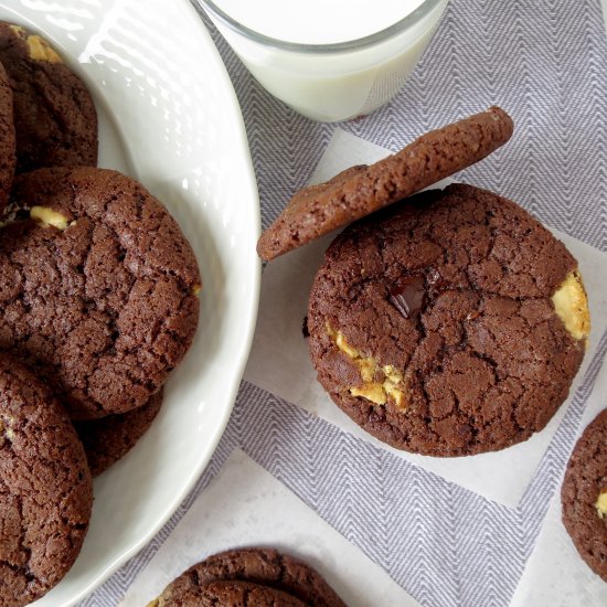 Triple Chocolate Chunk Cookies