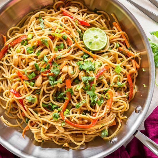 Vegetarian Thai Peanut Noodles