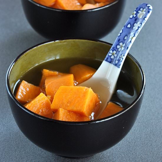 Sweet Potatoes in Ginger Pandan