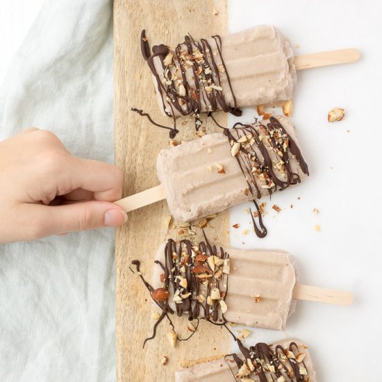 banana coconut froyo popsicles