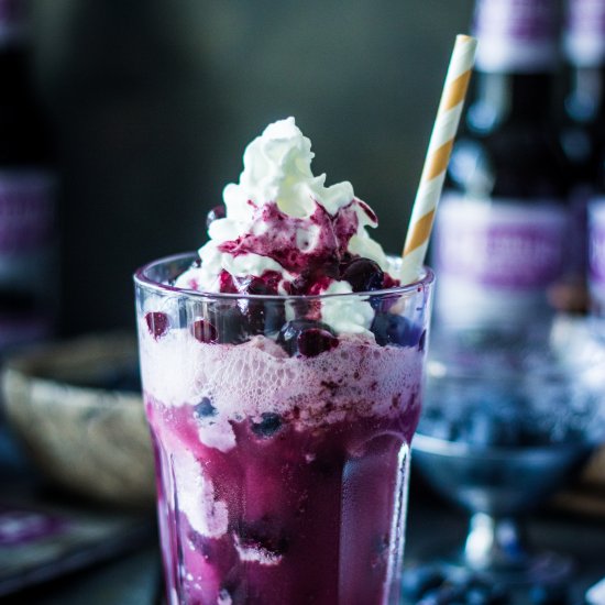 Triple Blueberry Ice Cream Floats