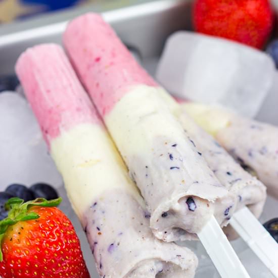 Red White and Blue Popsicles