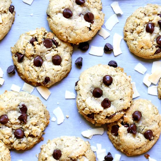 Oatmeal Coconut Chocolate Chip Cookies