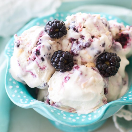 Coconut Blackberry Ice Cream