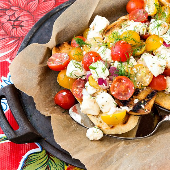 Dill Caprese Bruschetta