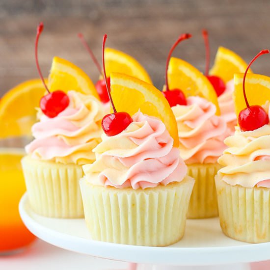 Tequila Sunrise Cupcakes