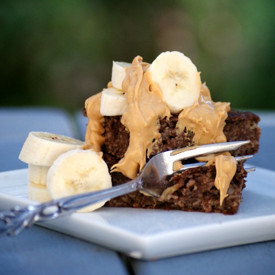 Chocolate PB Banana Baked Oatmeal