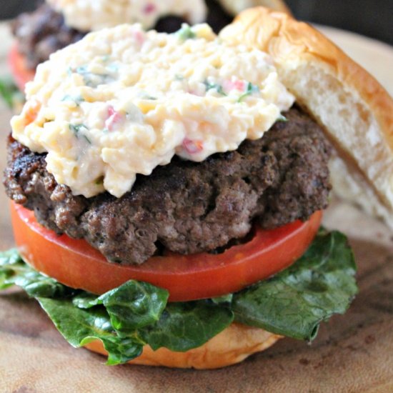 Smoked Gouda Pimiento Cheese Burger