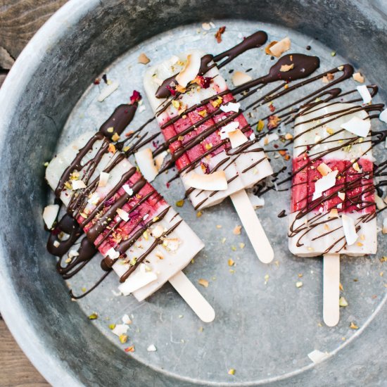 Coconut Rainbow Popsicles