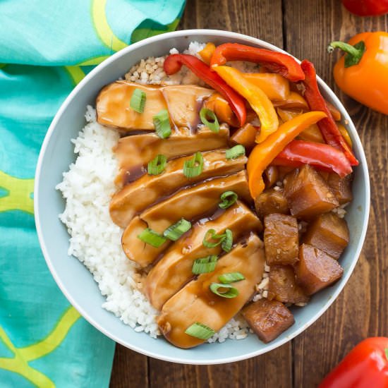 Slow Cooker Hawaiian Chicken Rice