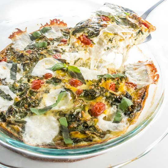 Caprese Quiche: Low Carb Gluten Free