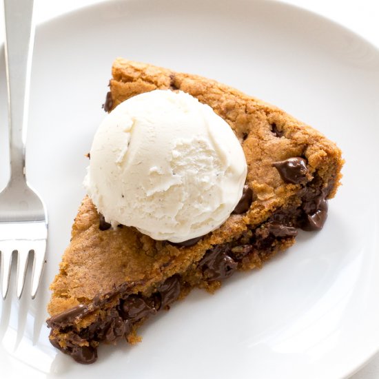 Peanut Butter Skillet Cookie