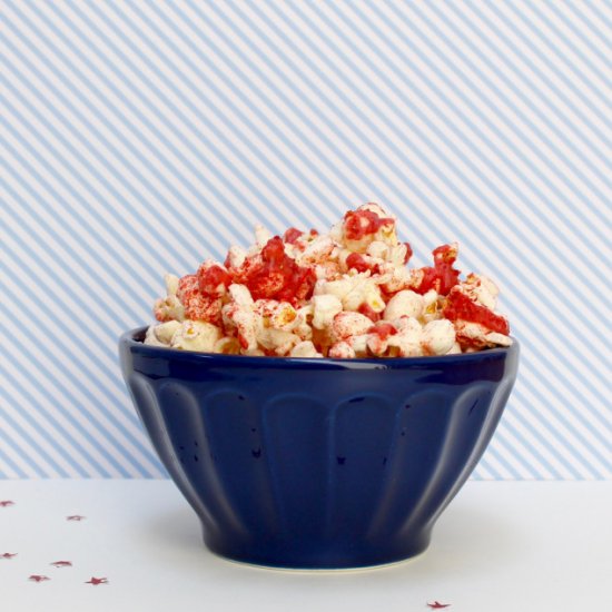 Strawberry Pie 4th of July Popcorn