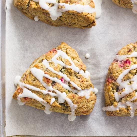 Raspberry Vanilla Bean Scones