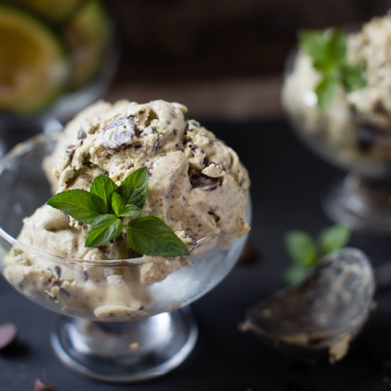 Mint Chocolate Avocado Ice Cream