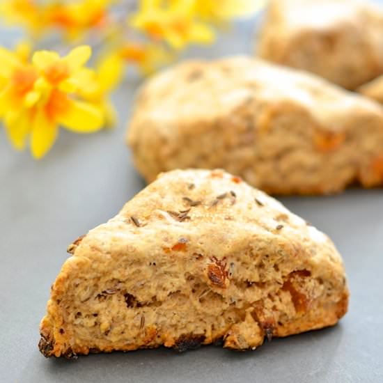 Apricot Caraway Scones