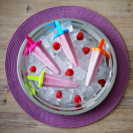 Raspberry coconut popsicles