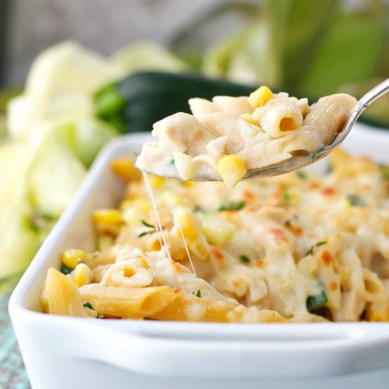 Chicken Penne with Corn & Zucchini