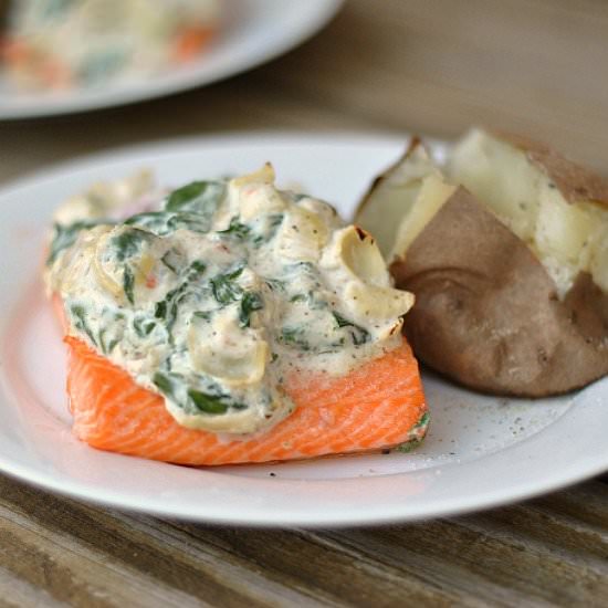 Artichoke and Spinach Salmon