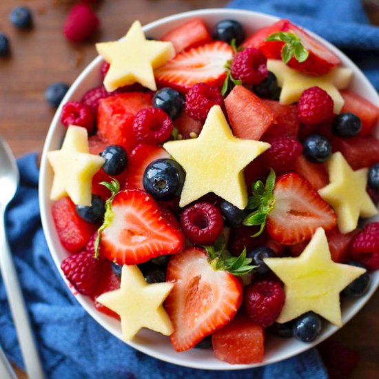 Red, White, and Blue Fruit Salad