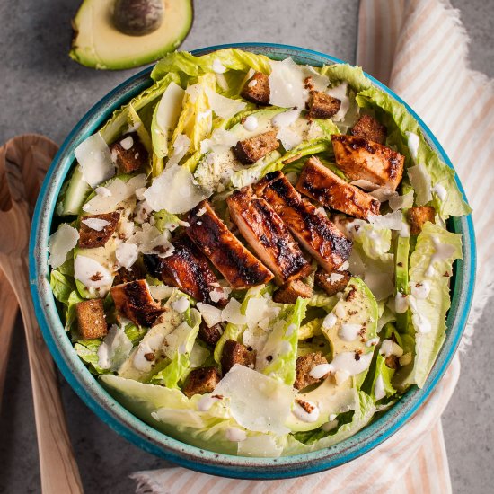 BBQ Chicken Caesar Salad